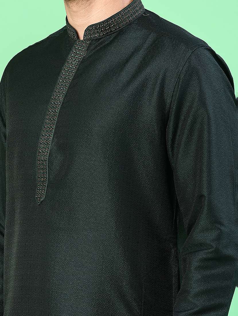 men long sleeve kurta and pyjama set - 22019546 -  Standard Image - 4