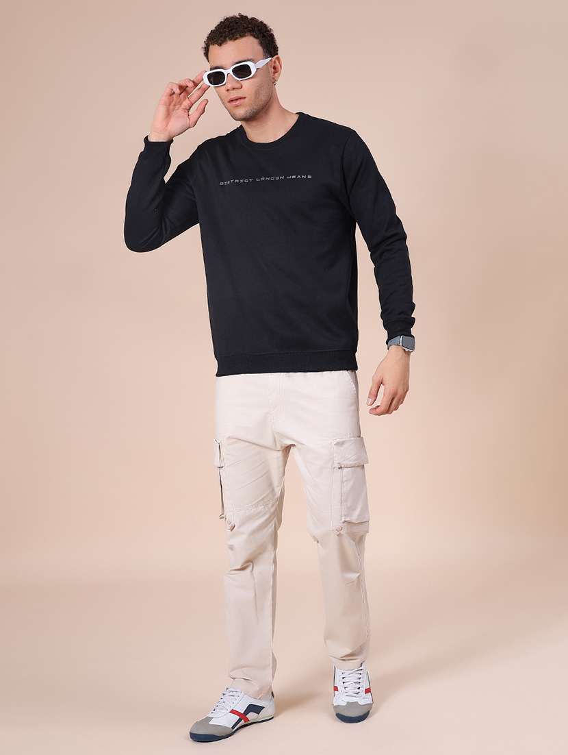 men solid mid rise regular fit cargo - 22019570 -  Standard Image - 4