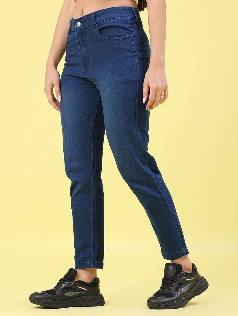 women solid mid rise slim jean - 22019596 -  Standard Image - 1