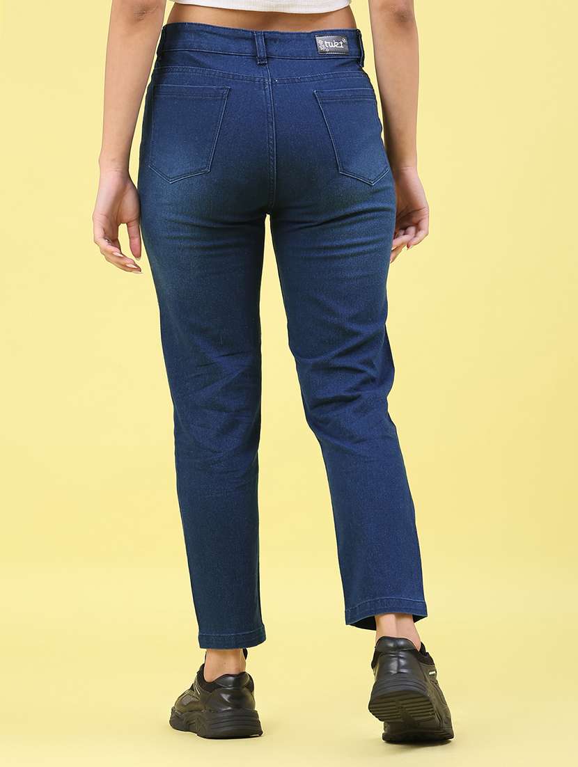 women solid mid rise slim jean - 22019596 -  Standard Image - 4