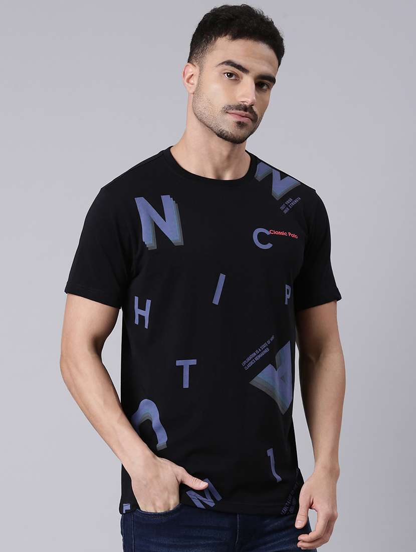 men printed short sleeve regular fit t-shirt - 22019652 -  Standard Image - 1