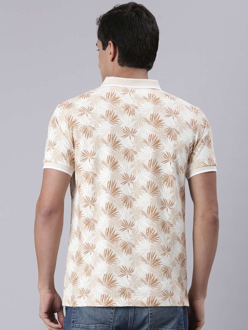 men printed short sleeve regular fit polo t-shirt - 22019654 -  Standard Image - 4