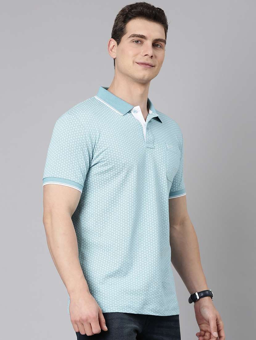 men printed short sleeve regular fit polo t-shirt - 22019660 -  Standard Image - 1