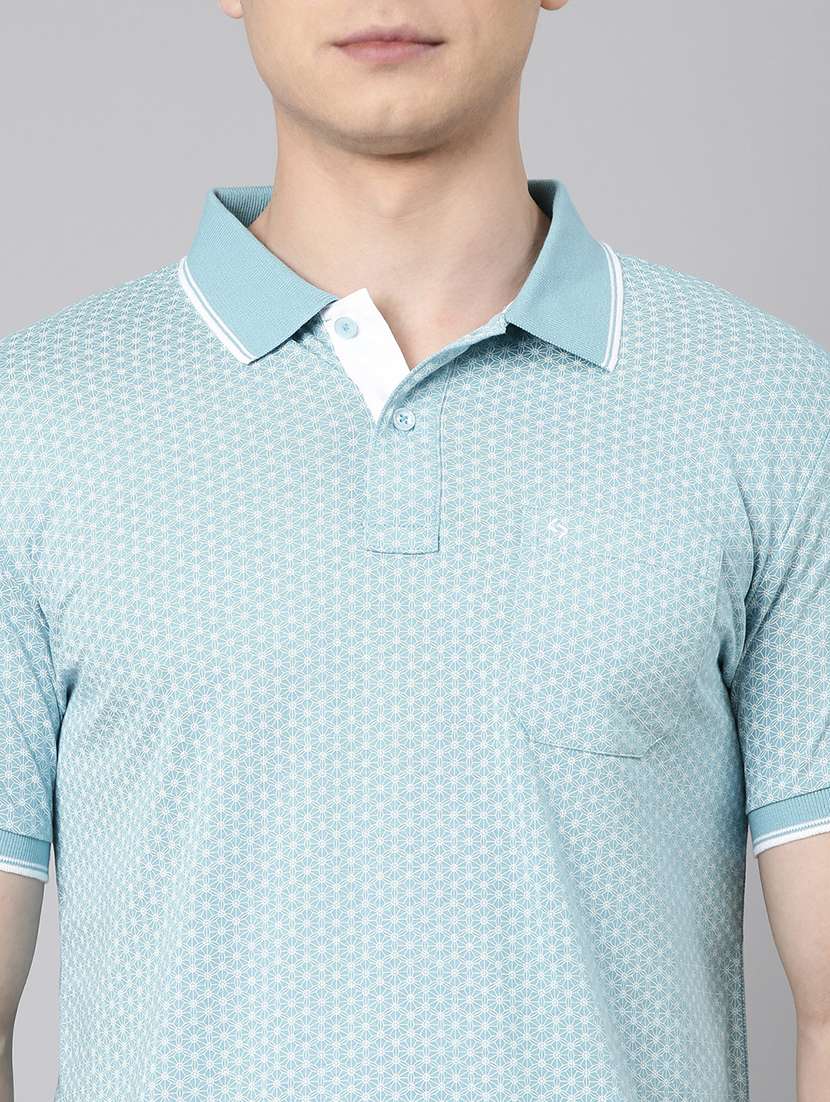men printed short sleeve regular fit polo t-shirt - 22019660 -  Standard Image - 4