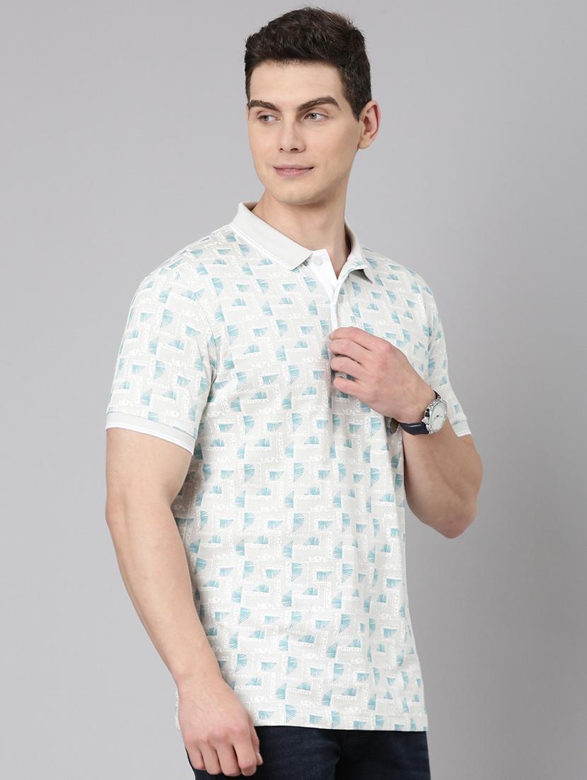 men printed short sleeve regular fit polo t-shirt - 22019661 - Standard Image - 1