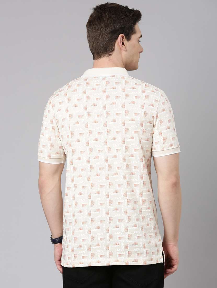 men printed short sleeve regular fit polo t-shirt - 22019662 -  Standard Image - 4