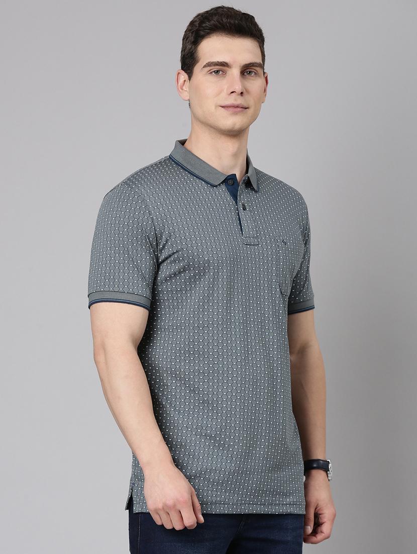 men printed short sleeve regular fit polo t-shirt - 22019663 - Standard Image - 1