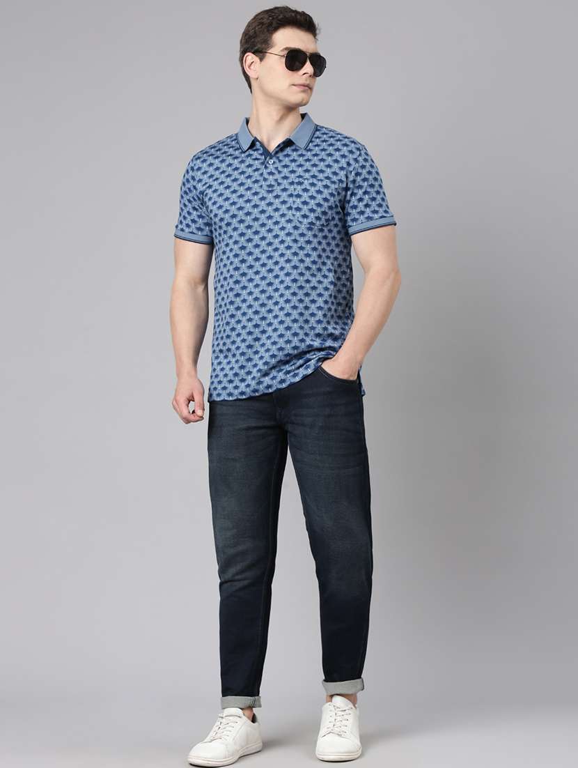 men printed short sleeve regular fit polo t-shirt - 22019664 - Standard Image - 4