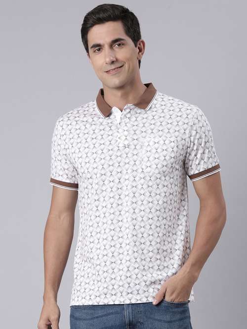 men printed short sleeve regular fit polo t-shirt - 22019665 - Standard Image - 0