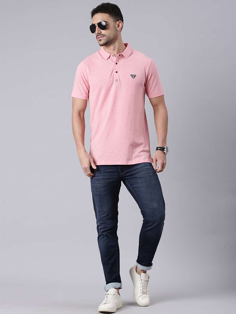 men solid short sleeve regular fit polo t-shirt - 22019668 -  Standard Image - 1