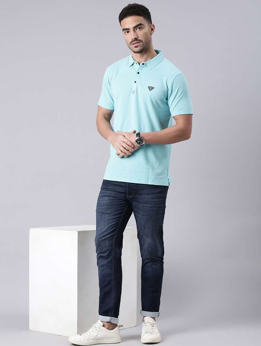 men solid short sleeve regular fit polo t-shirt - 22019669 -  Standard Image - 4