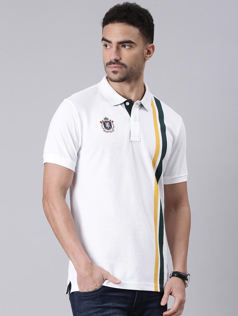 men printed short sleeve regular fit polo t-shirt - 22019672 - Standard Image - 1