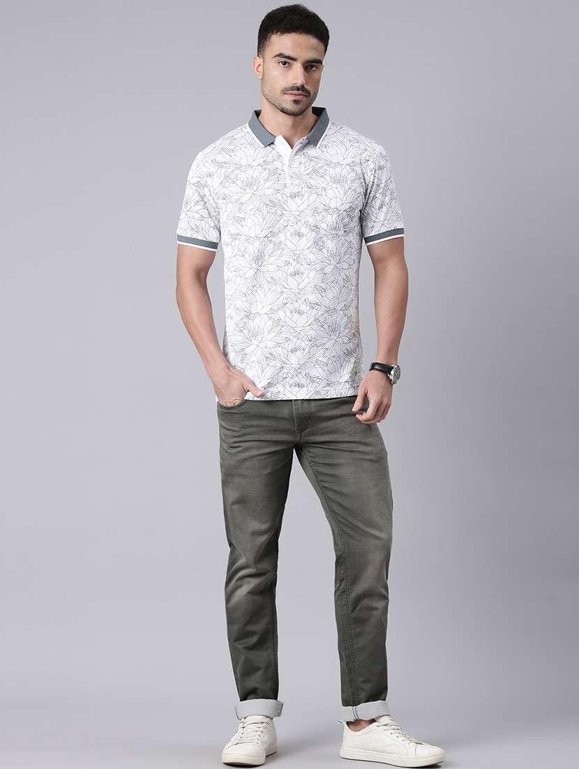 men printed short sleeve regular fit polo t-shirt - 22019674 -  Standard Image - 4