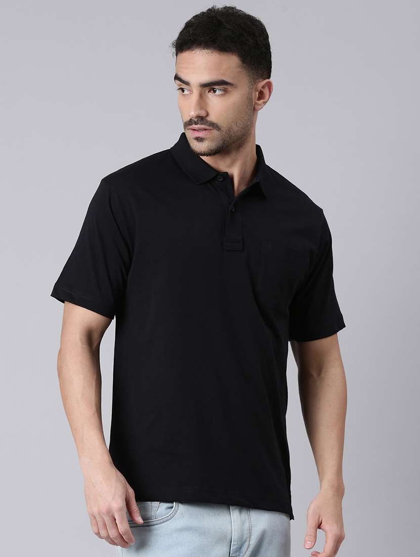 men solid short sleeve regular fit polo t-shirt - 22019675 -  Standard Image - 4
