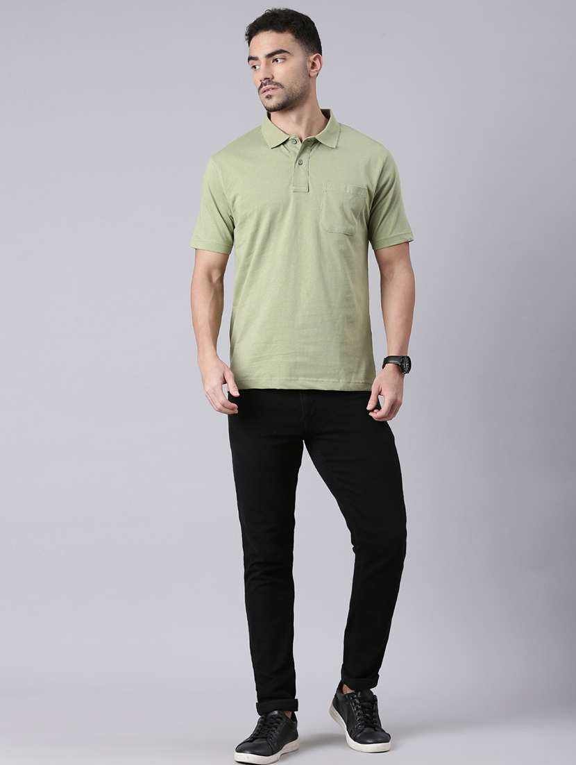 men solid short sleeve regular fit polo t-shirt - 22019677 -  Standard Image - 4