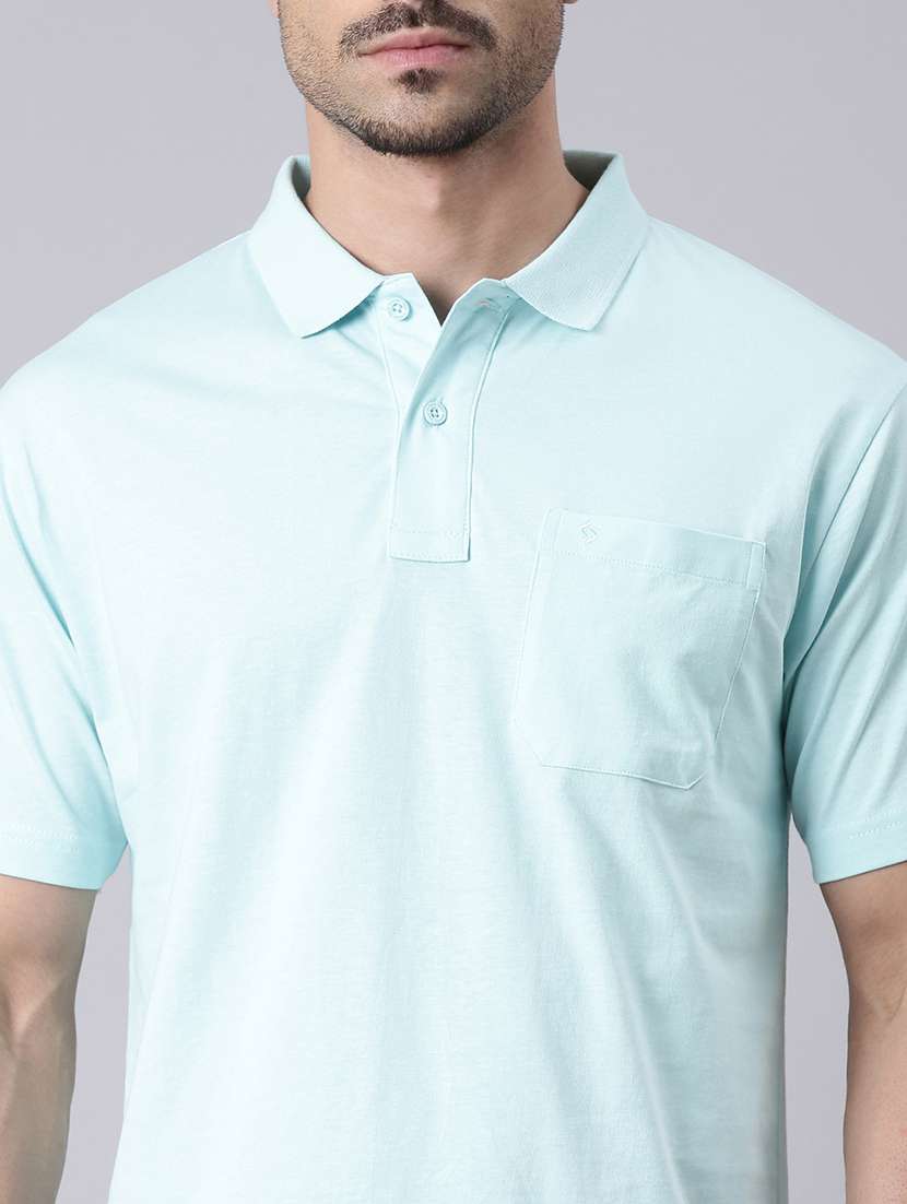 men solid short sleeve regular fit polo t-shirt - 22019678 -  Standard Image - 4