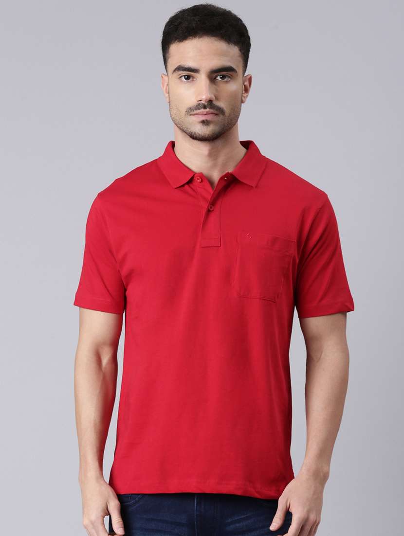 men solid short sleeve regular fit polo t-shirt