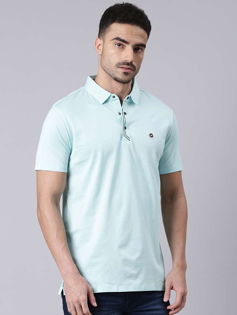 men solid short sleeve regular fit polo t-shirt - 22019683 -  Standard Image - 1