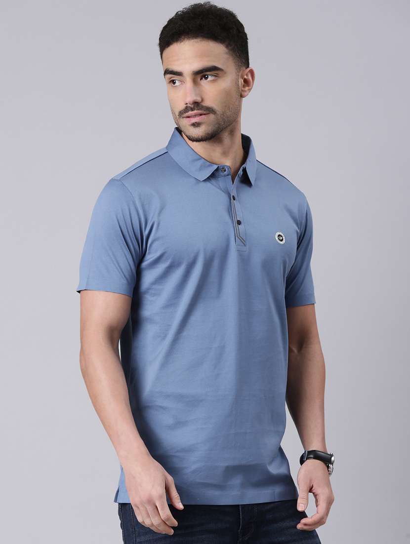 men solid short sleeve regular fit polo t-shirt - 22019684 -  Standard Image - 1