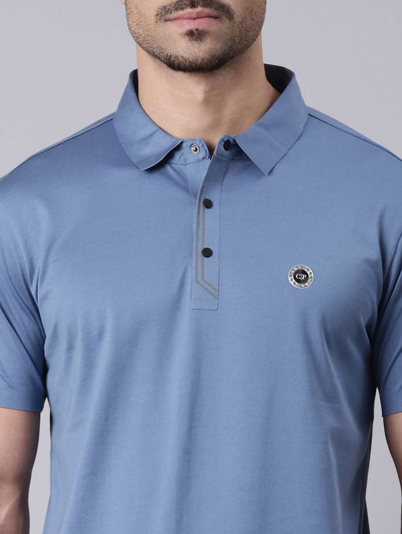 men solid short sleeve regular fit polo t-shirt - 22019684 -  Standard Image - 4