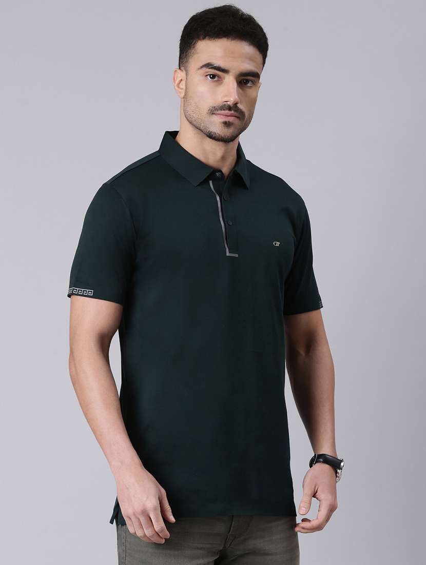 men solid short sleeve regular fit polo t-shirt - 22019685 - Standard Image - 1
