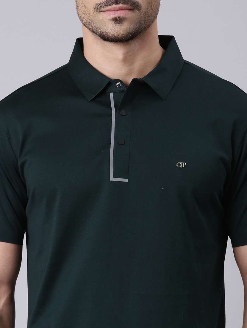 men solid short sleeve regular fit polo t-shirt - 22019685 - Standard Image - 4