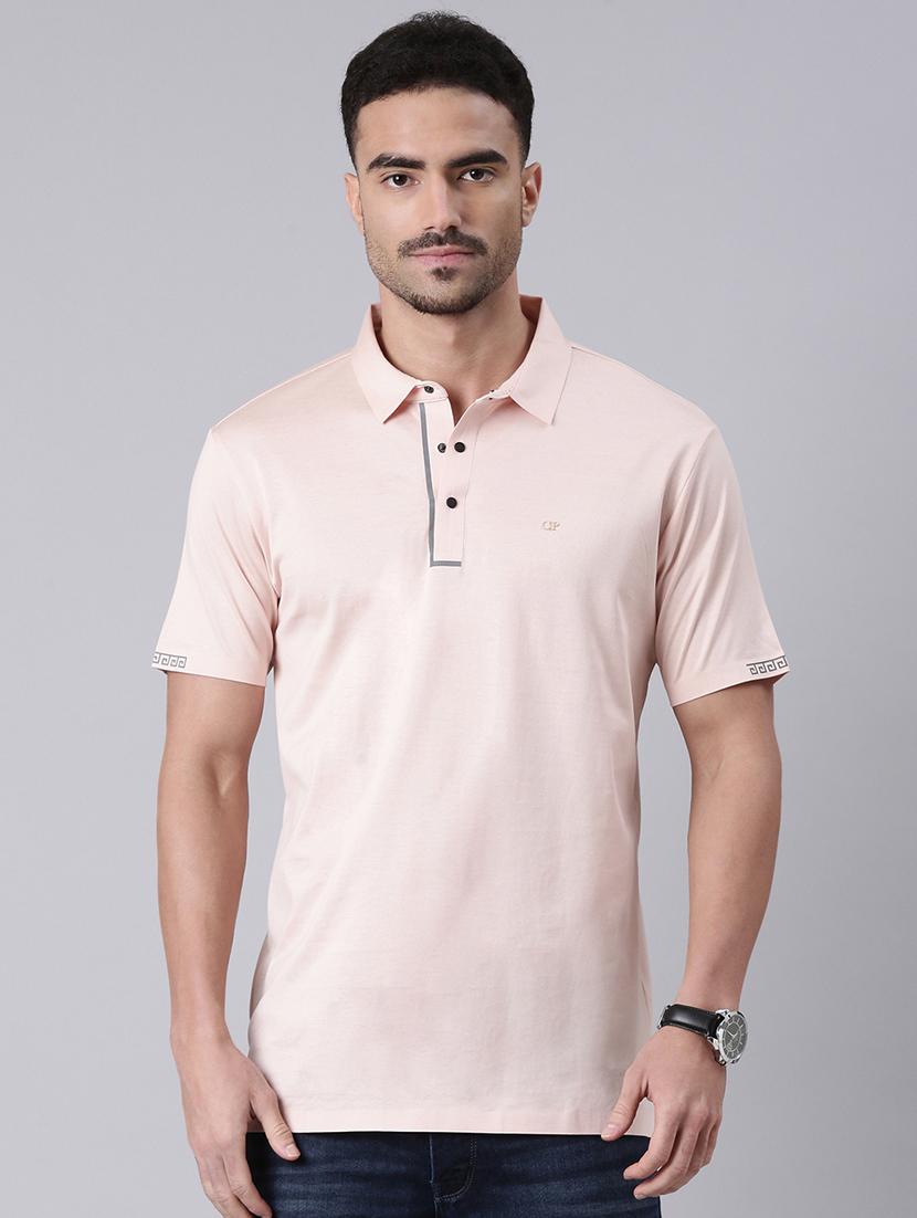 men solid short sleeve regular fit polo t-shirt - 22019686 - Zoom Image - 0