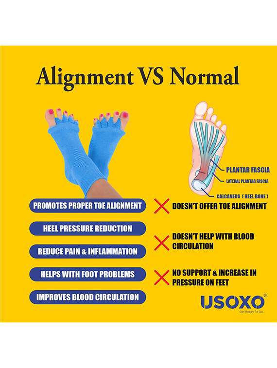 women solid five toe separater alignment socks  - 22019697 -  Standard Image - 4