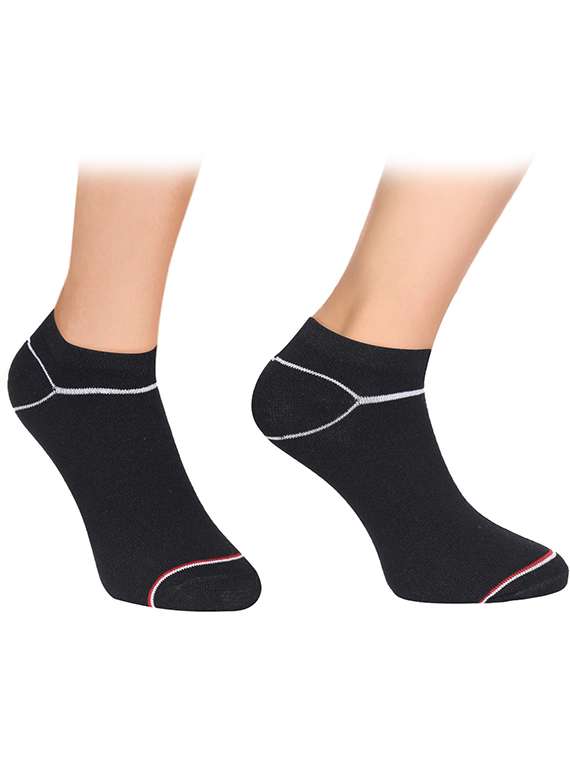 men black solid ankle length socks - 22019713 -  Standard Image - 1