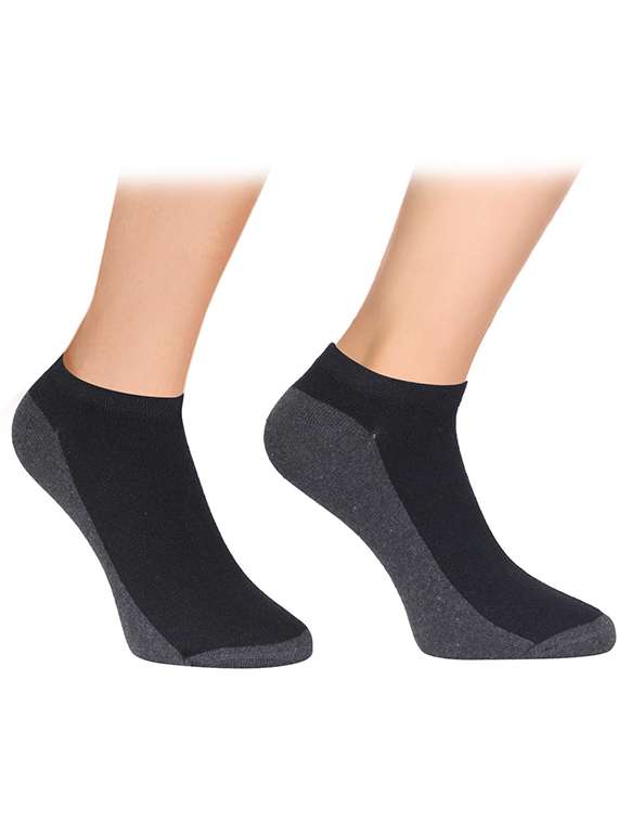 pack of 2 solid ankle length socks - 22019714 -  Standard Image - 1