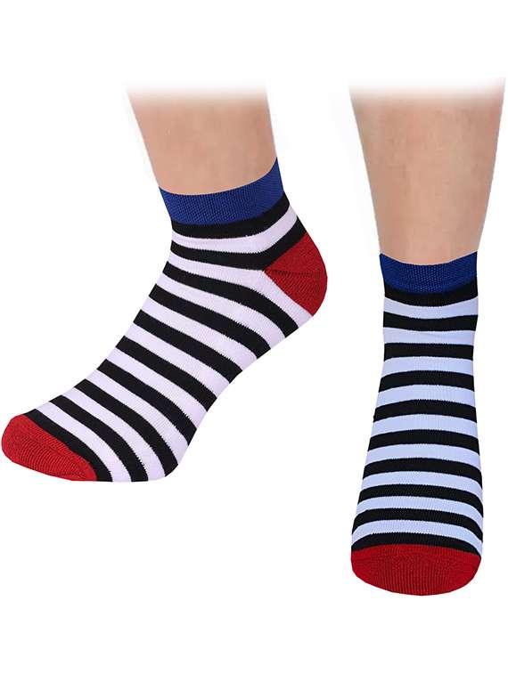  pack of 3 striped ankle length socks  - 22019740 -  Standard Image - 1