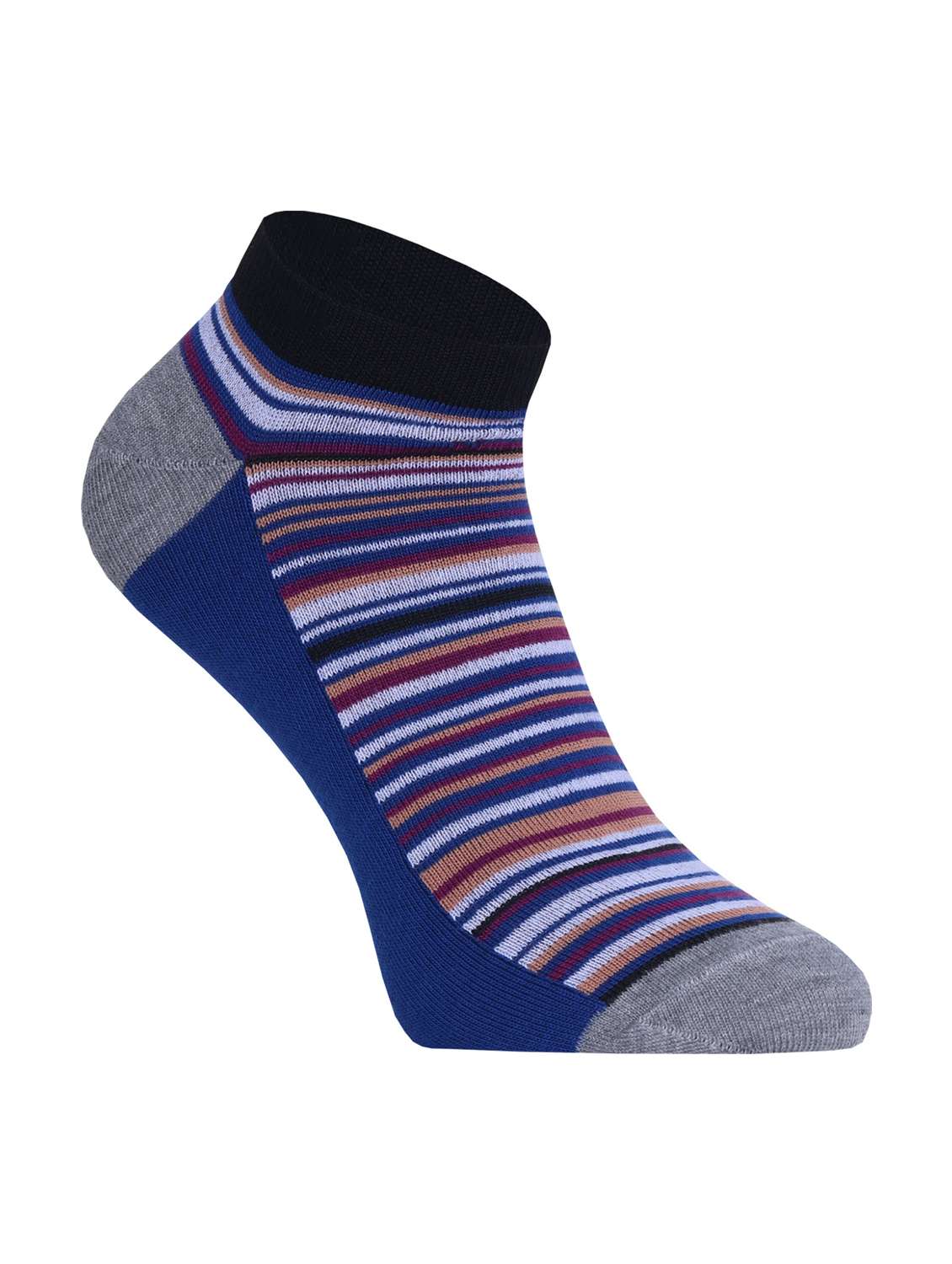  pack of 3 striped ankle length socks  - 22019746 -  Standard Image - 1