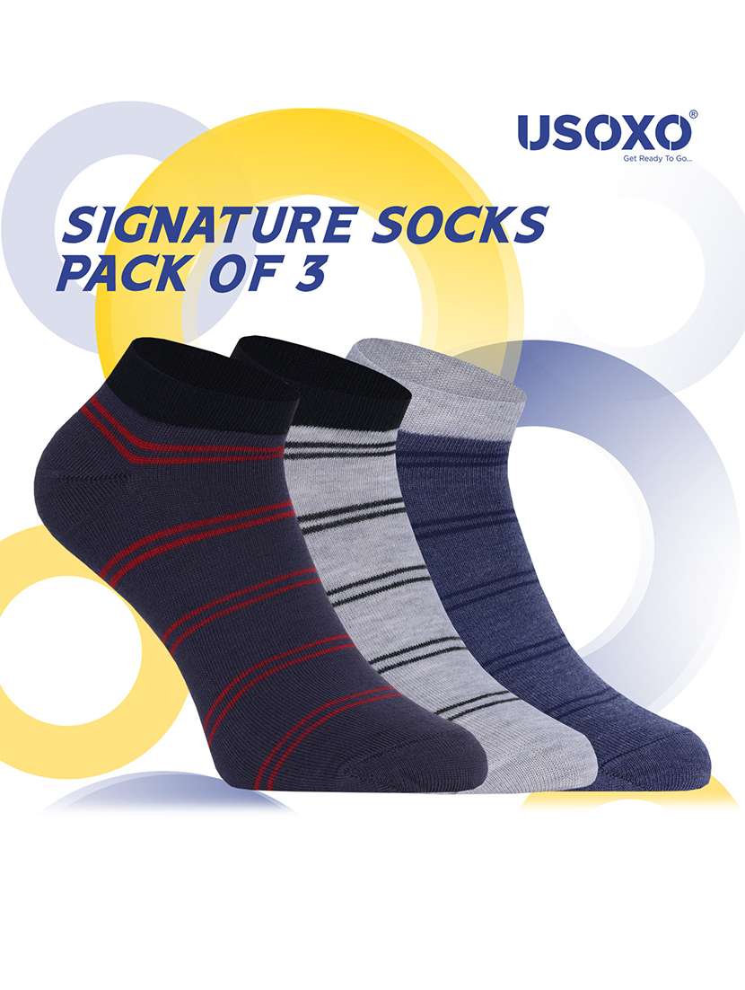 pack of 3 ankle length socks - 22019817 -  Standard Image - 1