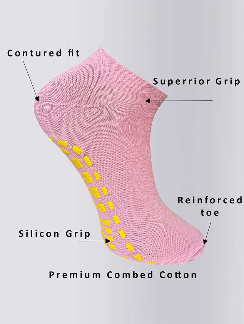 pack of 3 solid ankle length socks - 22019861 -  Standard Image - 1