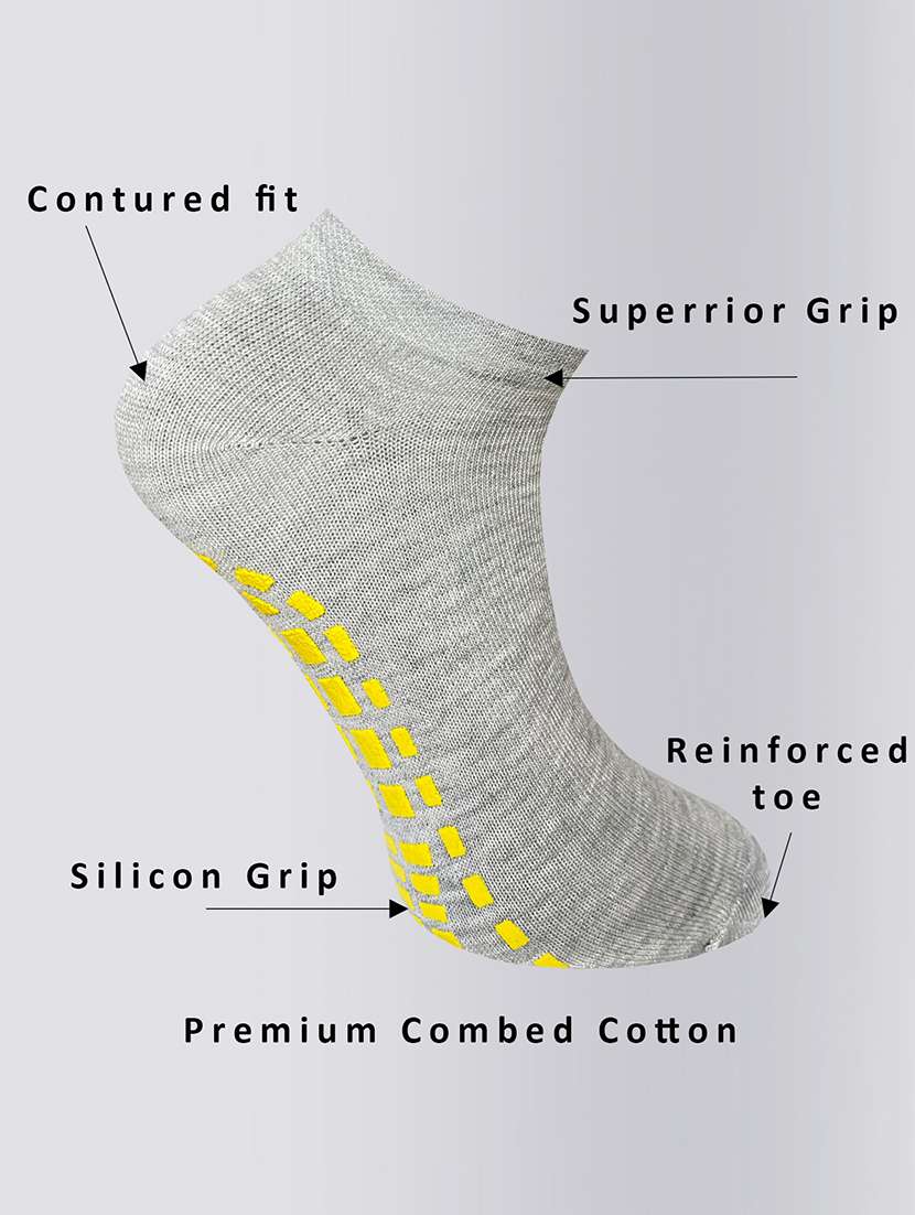 pack of 3 solid ankle length socks - 22019869 -  Standard Image - 4
