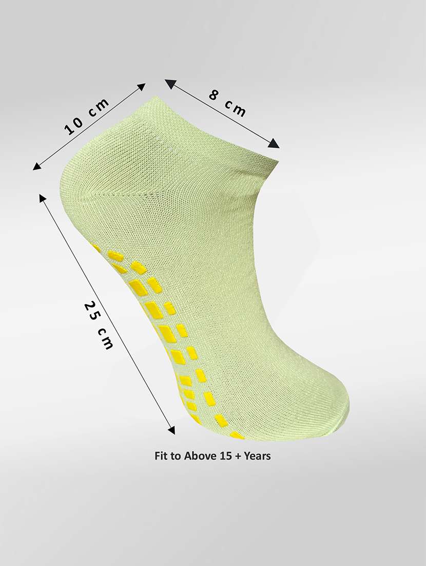women yellow solid ankle length socks - 22019875 -  Standard Image - 1