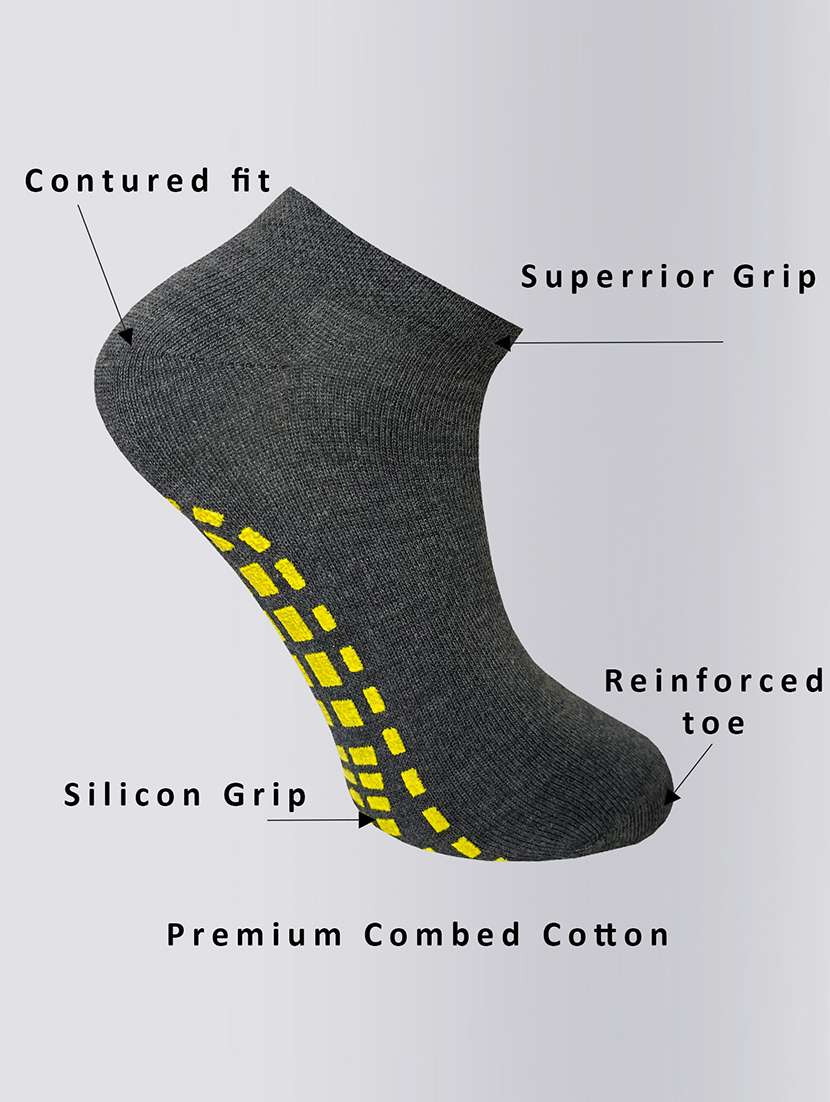 pack of 3 solid ankle length socks - 22019890 -  Standard Image - 1