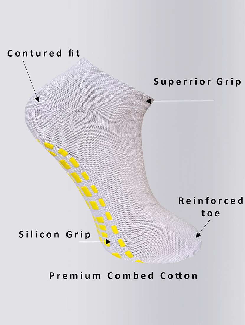 pack of 3 solid ankle length socks - 22019894 -  Standard Image - 1