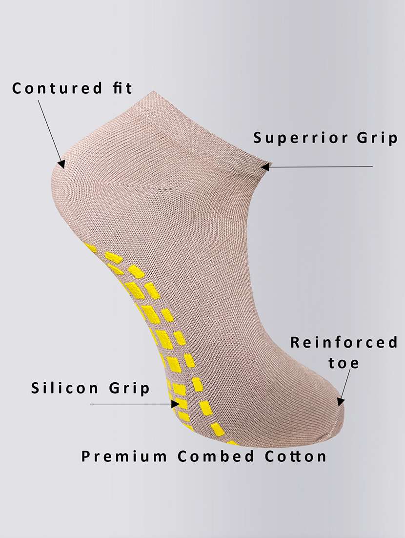 pack of 3 solid pink ankle length socks - 22019928 - Standard Image - 1