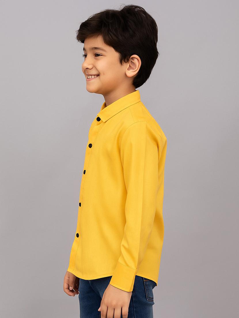 yellow cotton blend shirt - 22019961 - Standard Image - 1