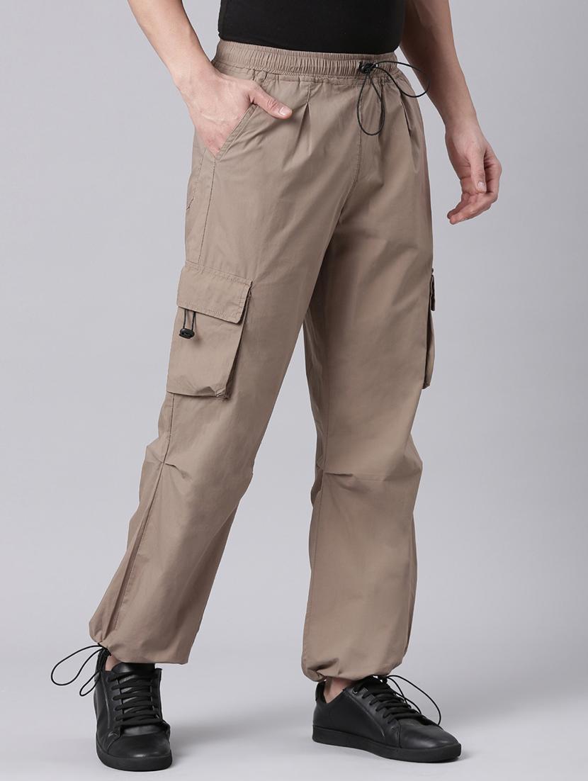 men solid mid rise relaxed fit cargo - 22020097 -  Standard Image - 1
