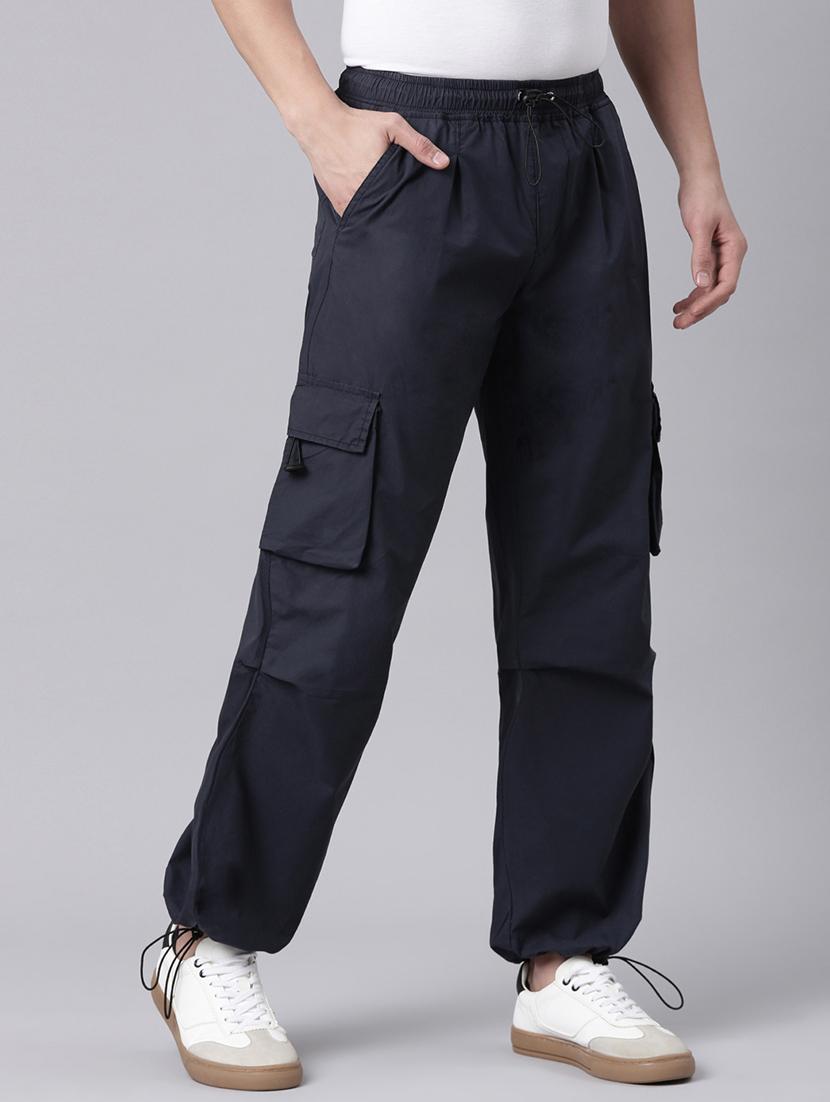 men solid mid rise relaxed fit cargo - 22020098 - Standard Image - 1