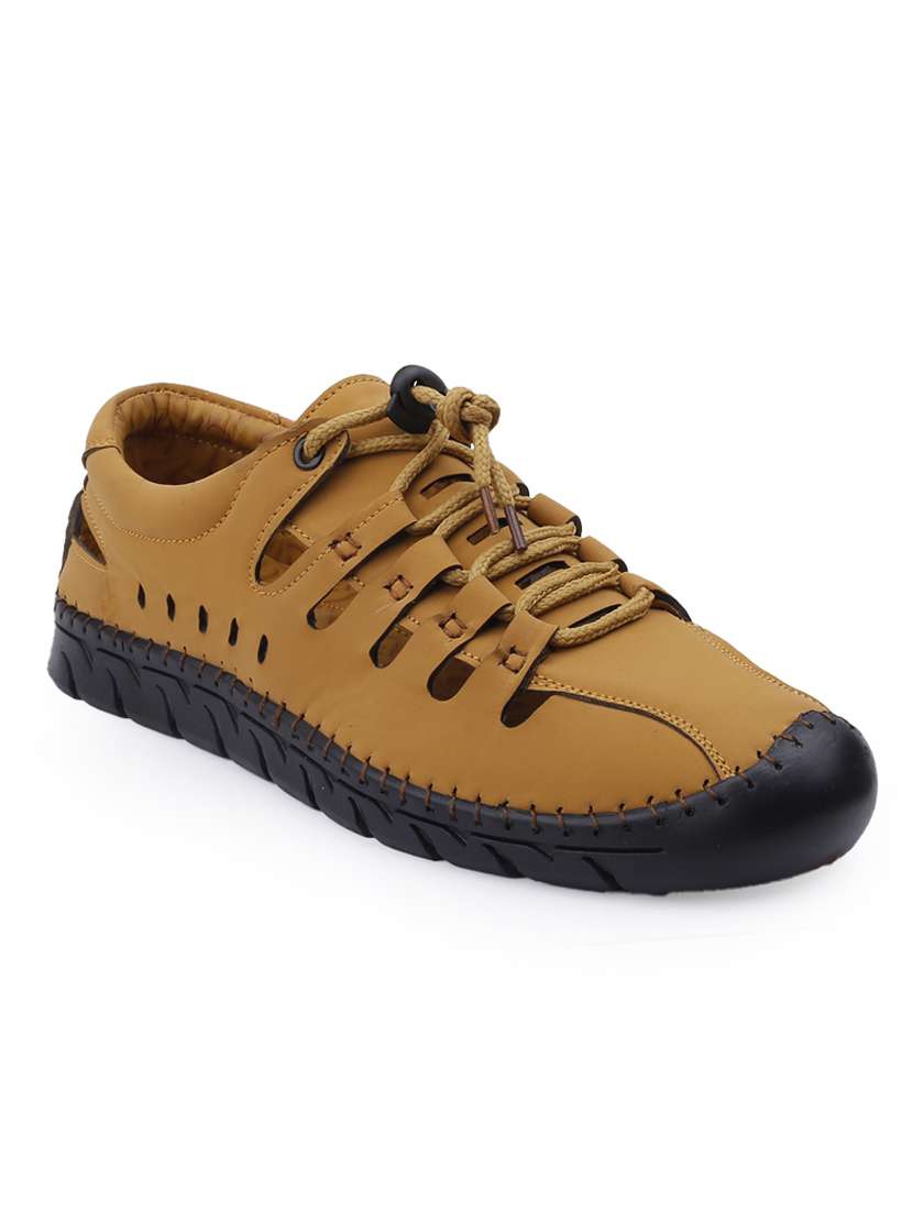 men tan lace up shoe - 22020277 - Standard Image - 1