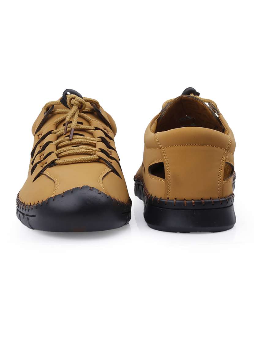 men tan lace up shoe - 22020277 - Standard Image - 4
