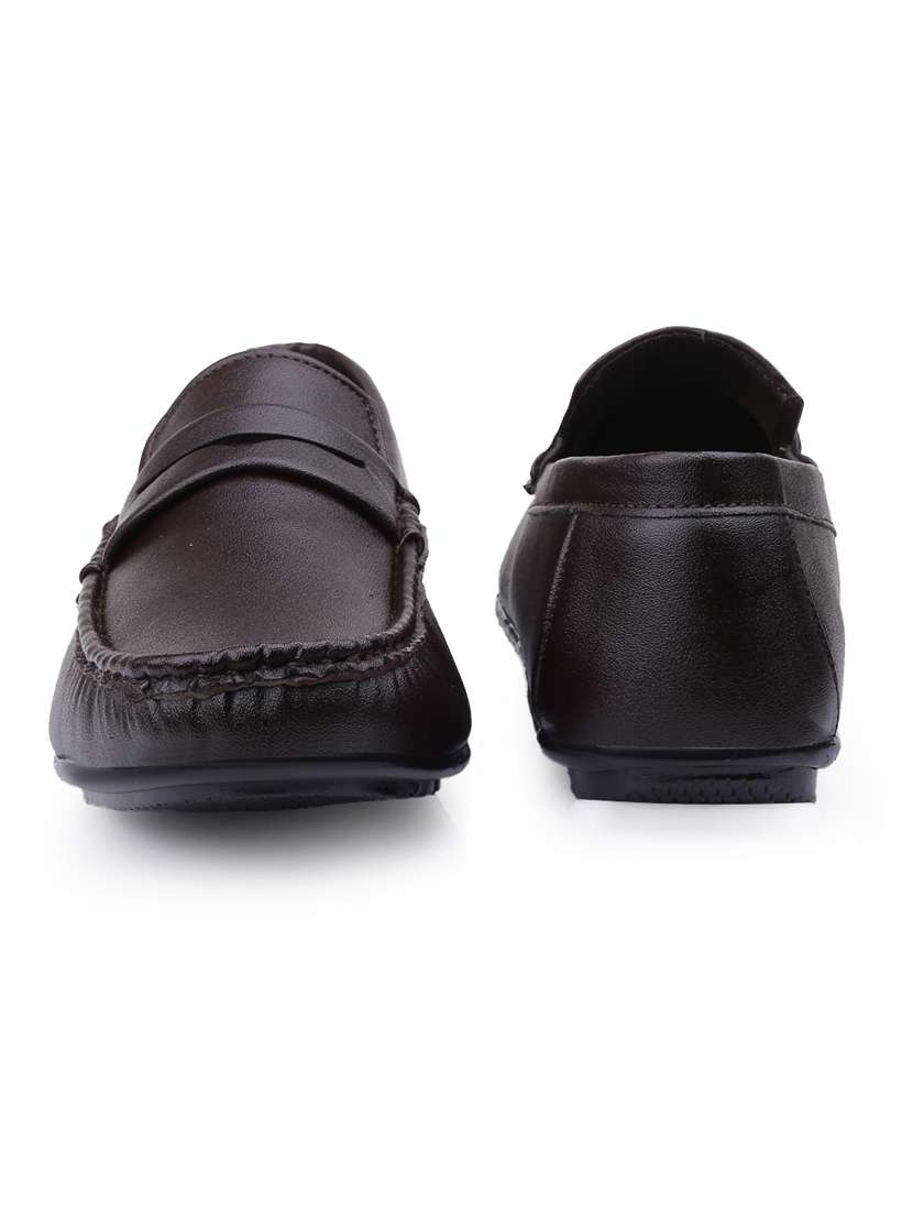 men brown slip on loafer - 22020280 - Standard Image - 4