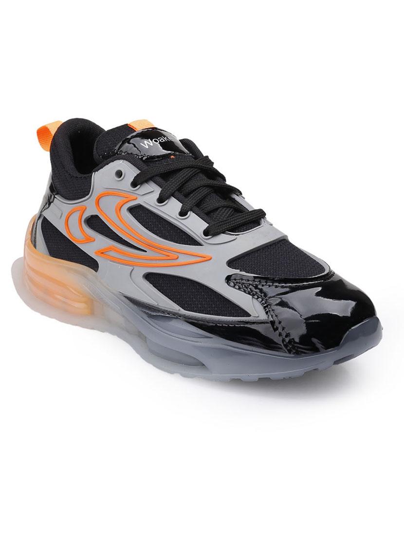 men printed lace up sport shoe - 22020282 -  Standard Image - 1
