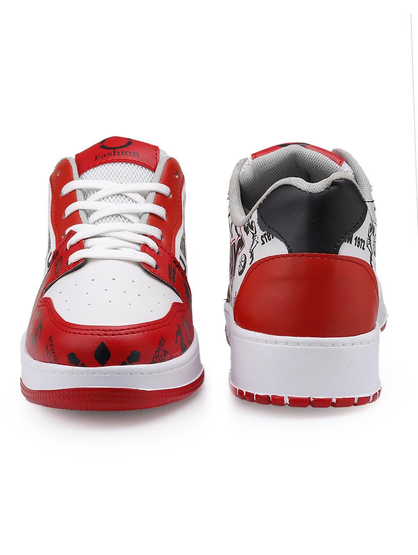 men red lace up sneaker - 22020283 - Standard Image - 4