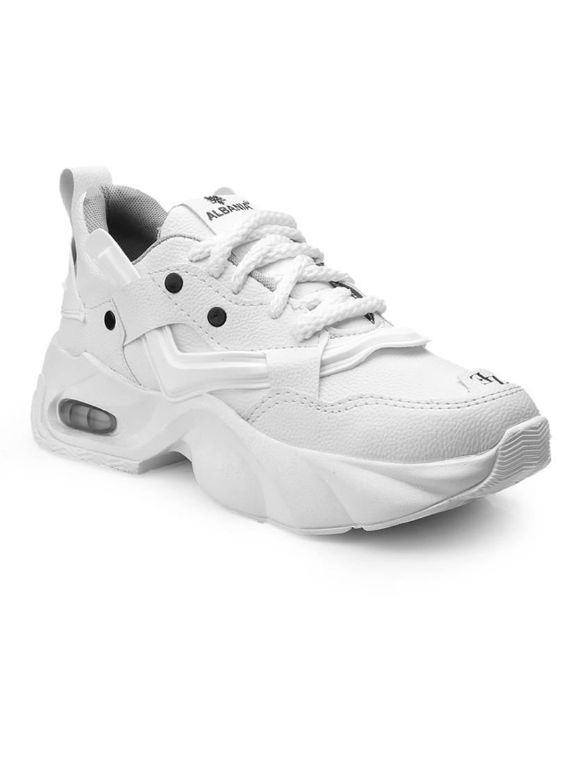 men white lace up sneaker - 22020290 -  Standard Image - 1