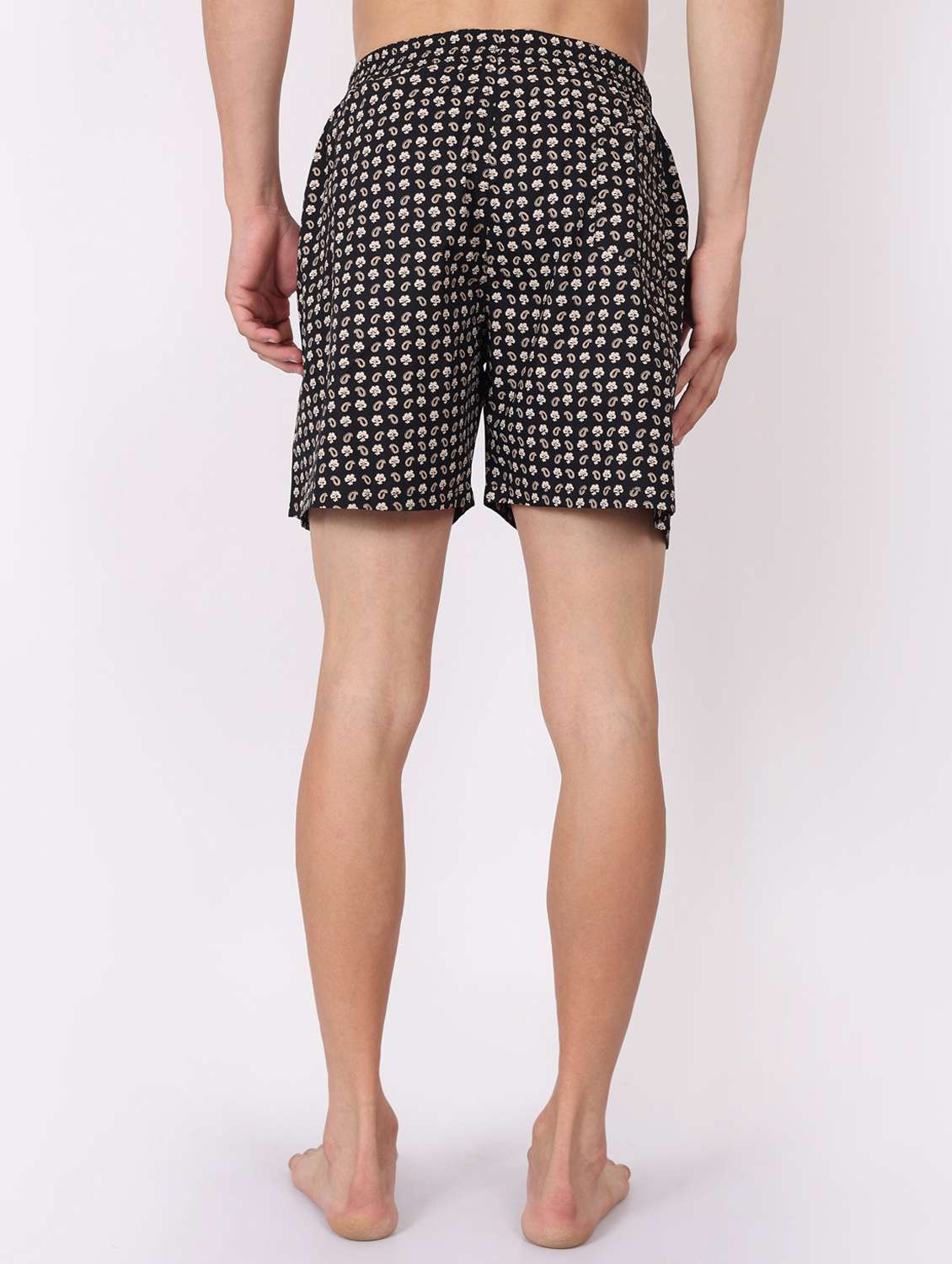 men printed mid rise loungewear boxer - 22020293 -  Standard Image - 4