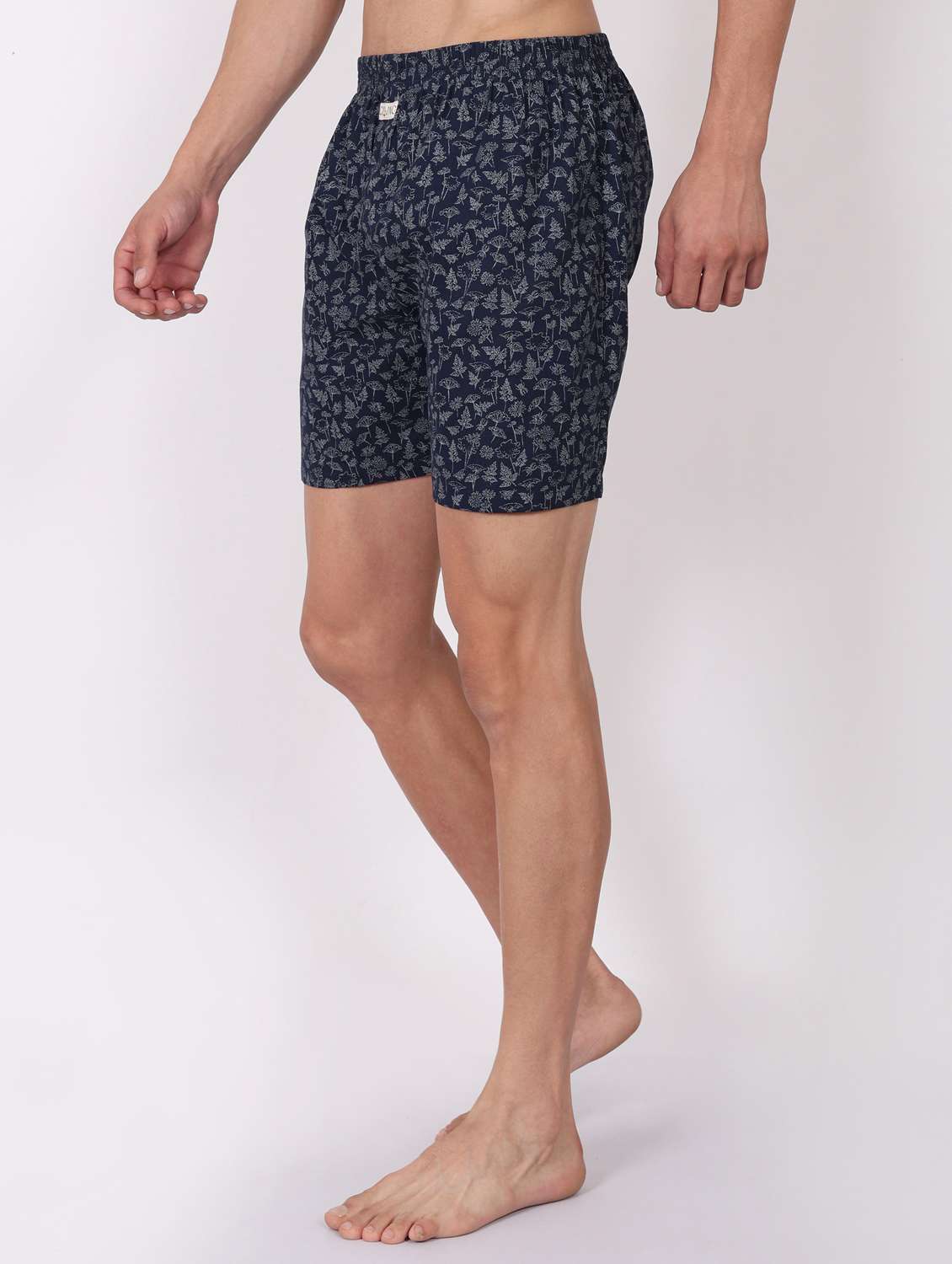 men printed mid rise loungewear boxer - 22020294 -  Standard Image - 1